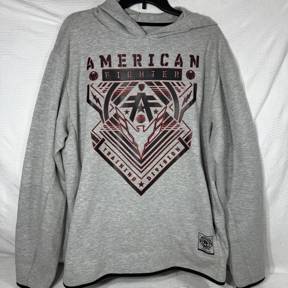 American Fighter Wardell Men's Gray Hoodie Pullover Size Large